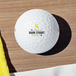 Golfer golf-player Classy Monogram Golf Balls