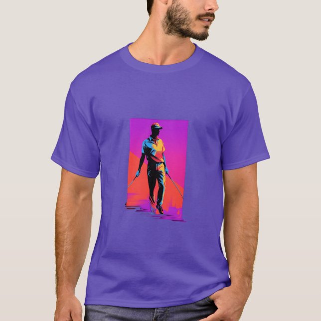 Golfer Golf Player Golfing 80s 90s Retro boy T-Shirt (Front)