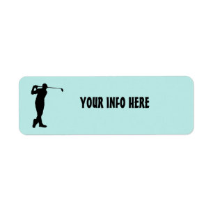 GOLFER golf RETURN ADDRESS LABELS