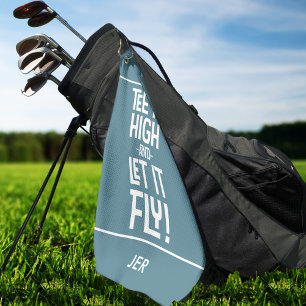 Golfer Golf Tee Funny Sports Pro Monogram Green Towel