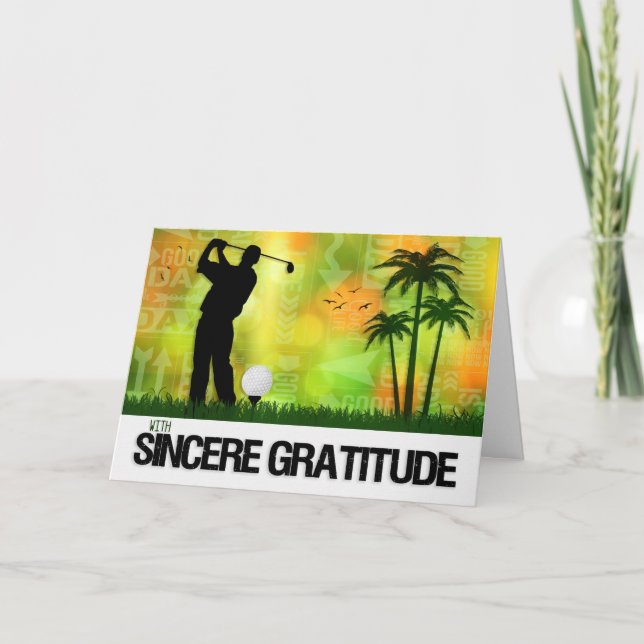 Golfer Golfer Sports Theme Thank You Card (Front)