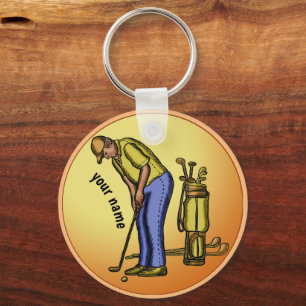 Golfer  Grandpa keychain