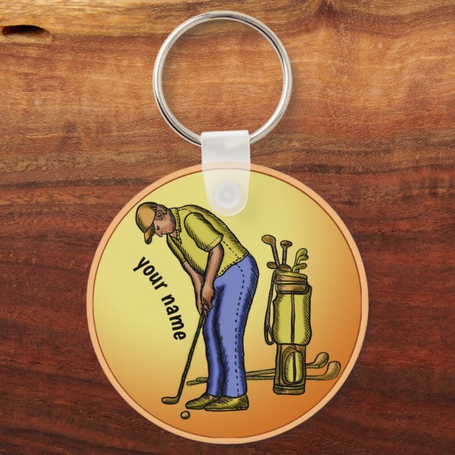 Golfer  Grandpa  keychain (Front)