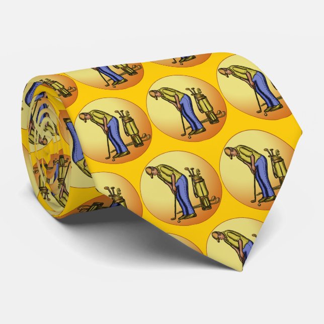 Golfer Grandpa Tie (Rolled)
