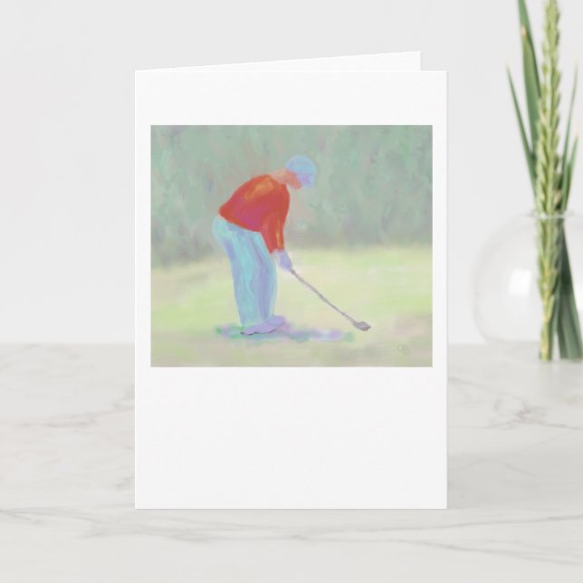 Golfer, Greeting Card (Front)
