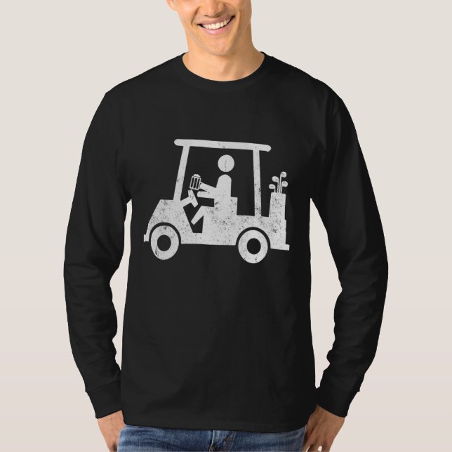 Golfer Holding Beer Funny Golf Outing Gift for Men T-Shirt (Front)