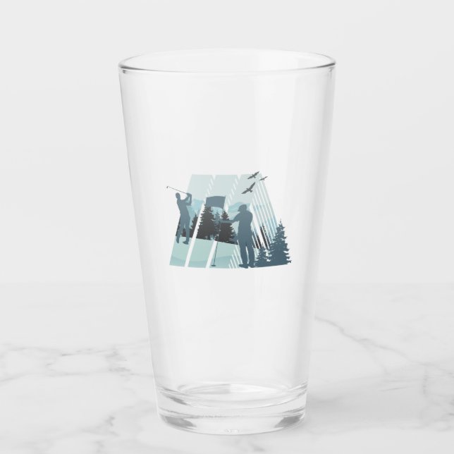 Golfer in beautiful nature glass (Front)