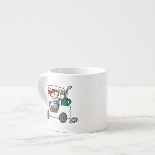 Golfer in Golf Cart Espresso Cup