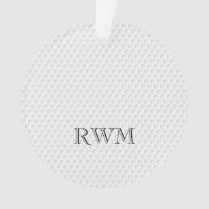 Golfer INITIALS PHOTO Golf Memorial Ornament