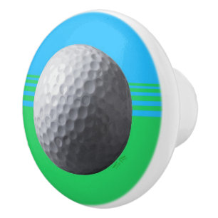 Golfer Inside ceramic knob