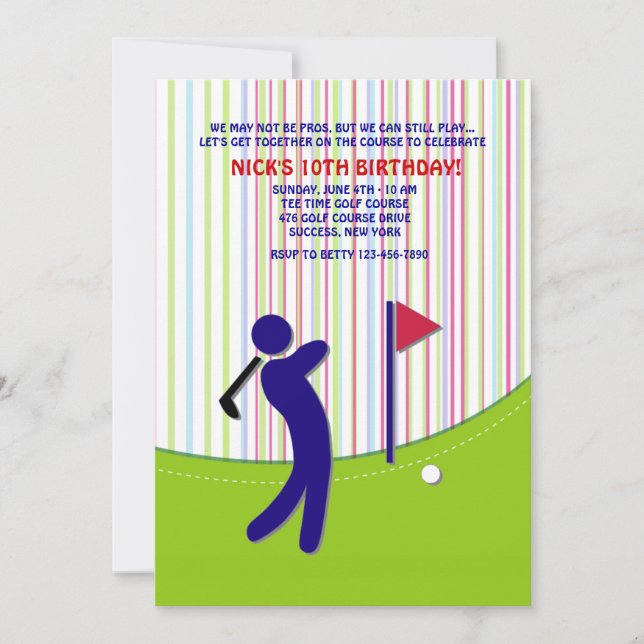 Golfer Invitation (Front)