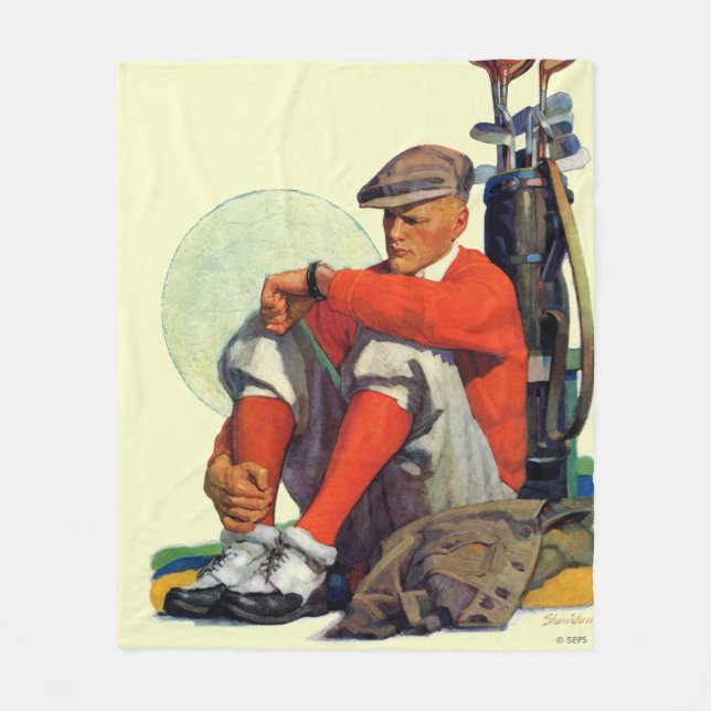 Golfer Kept Waiting Fleece Blanket (Front)