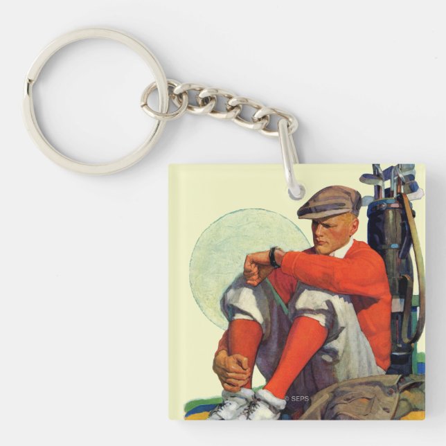 Golfer Kept Waiting Key Ring (Front)