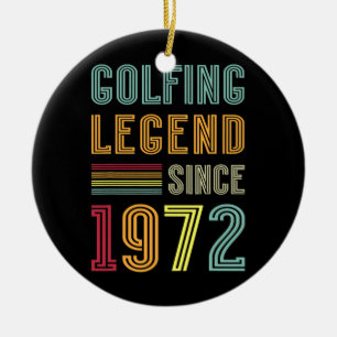 Golfer Legend 1972 50th Birthday Golf 50 Years Ceramic Tree Decoration