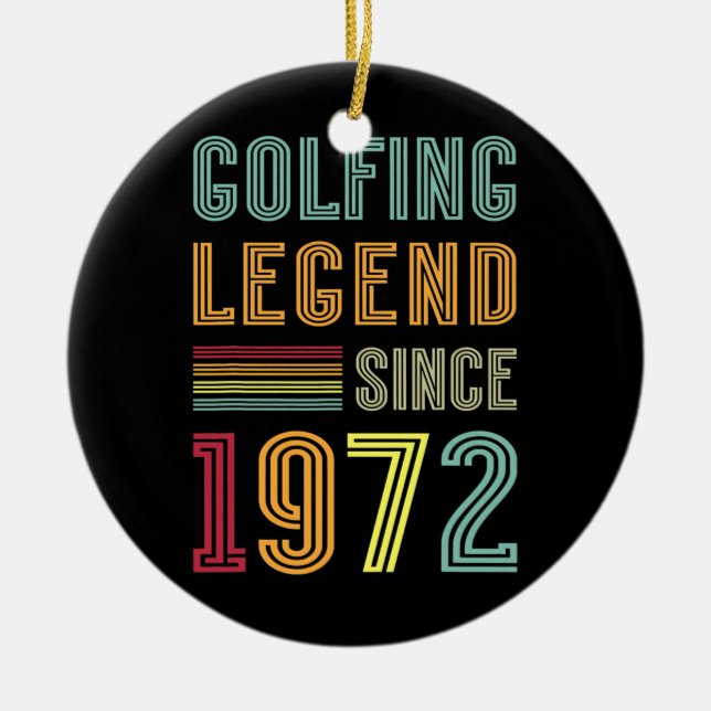 Golfer Legend 1972 50th Birthday Golf 50 Years Ceramic Tree Decoration (Front)