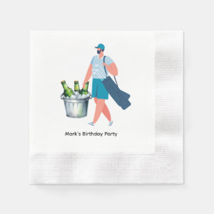 Golfer Let's Par Tee for Party Napkin