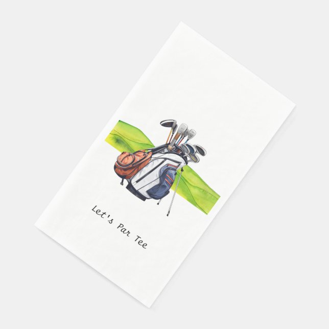 Golfer  Let's Par Tee for Party     Napkin (Corner)
