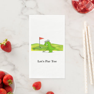Golfer Let's Par Tee for Party Napkin