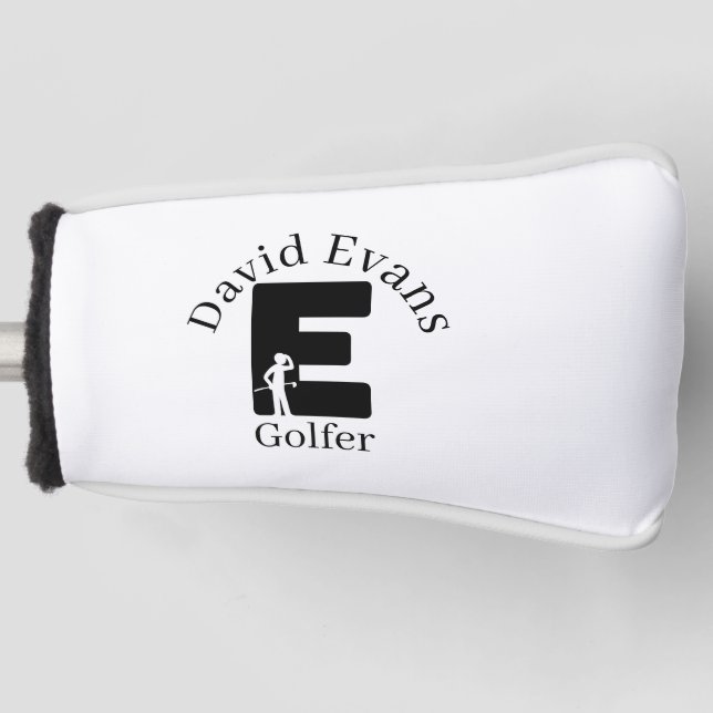 Golfer Letter E Golf Head Cover (Front)