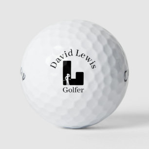 Golfer Letter L Golf Balls