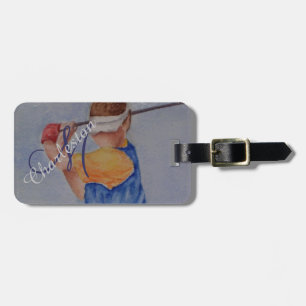 Golfer Luggage Tag