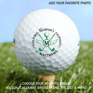 Golfer Memorial Golfing Heaven Angel Wings Golf Balls