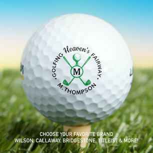 Golfer Memorial Golfing Heaven Personalised Golf Balls