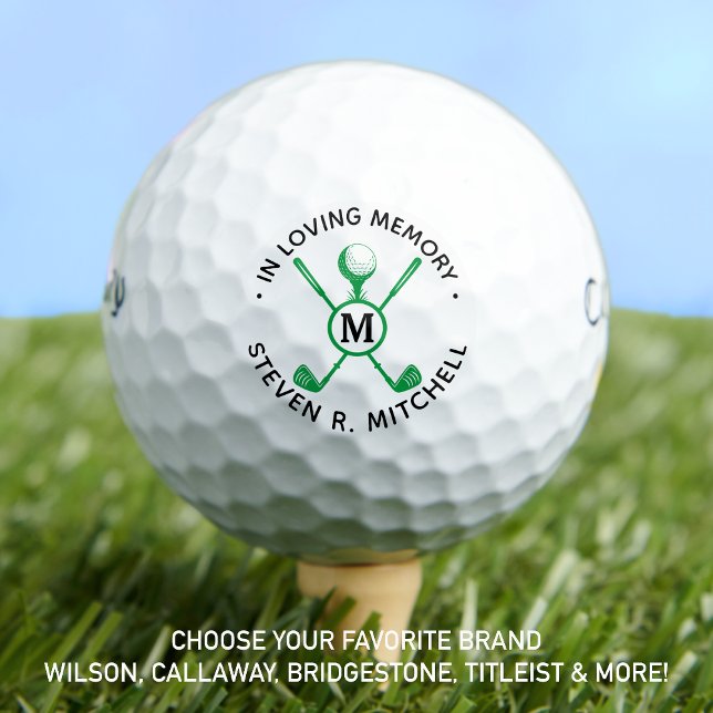 Golfer Memorial In Loving Memory Remembrance  Golf Balls (Creator Uploaded)