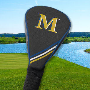 Golfer Modern Sporty Personalised Monogram Golf Head Cover