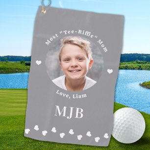 Golfer MOM Custom Photo Personalised Monogram  Golf Towel