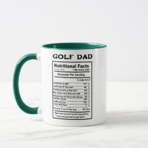 Golfer Nutritional Facts Puns Memes Funny Golf Dad Mug
