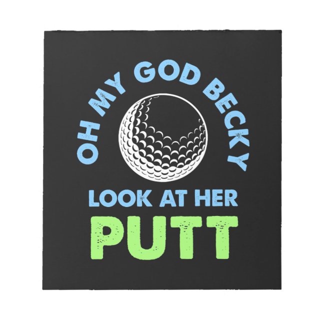 Golfer Oh My God Notepad (Front)