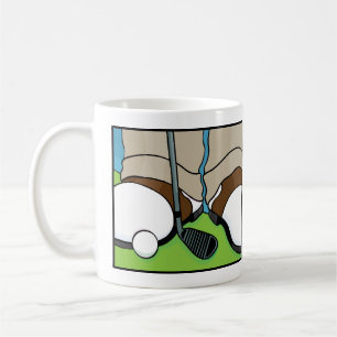 Golfer on the Green on classic white coffee mug