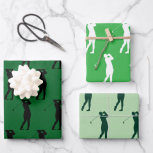 Golfer on the Green Wrapping Paper Sheet