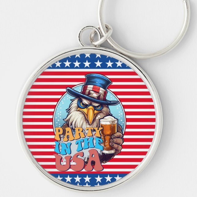 GOLFER Party In the USA Key Ring (Front)