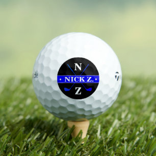 Golfer Personalised 2-initials Logo Blue Golf Balls