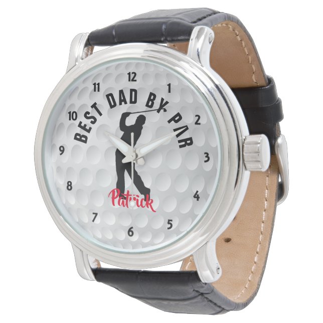Golfer Personalised Golf Wristwatch (Angled)