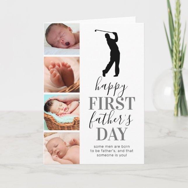Golfer Photo New Father's Day Card (Front)