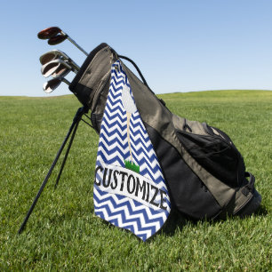 Golfer Player Name or Custom Text Golf Towel
