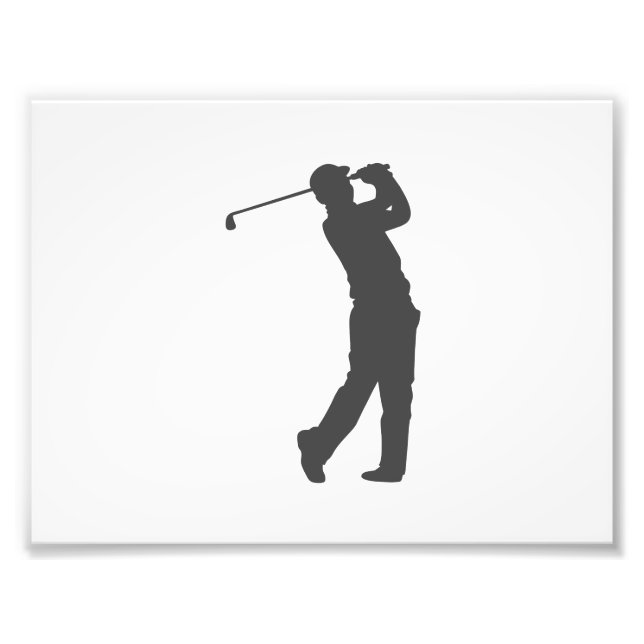 Golfer  player  silhouette photo print (Front)