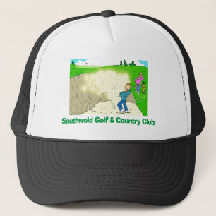 Golfer Plays Golf & is in the Bunker. Trucker Hat