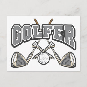 Golfer Postcard