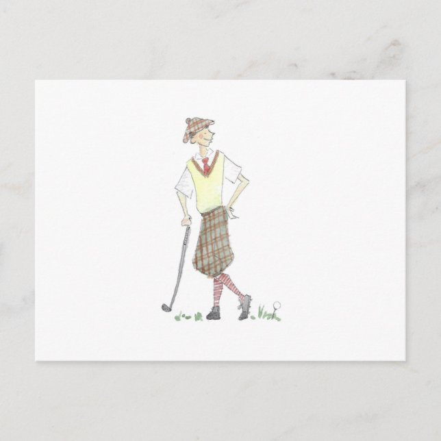 Golfer Postcard (Front)