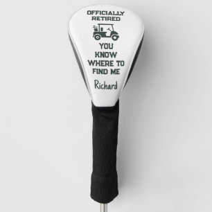 Golfer Retired Retiree Retirement Retiring Player Golf Head Cover