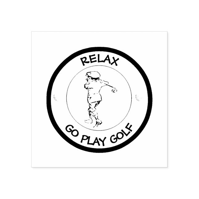 Golfer Rubber Stamp (Imprint)