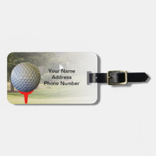 Golfer’s Luggage Tag, Customisable Luggage Tag