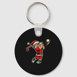 Golfer Santa Christmas Golf Shirt Men Kids Boys Go Key Ring