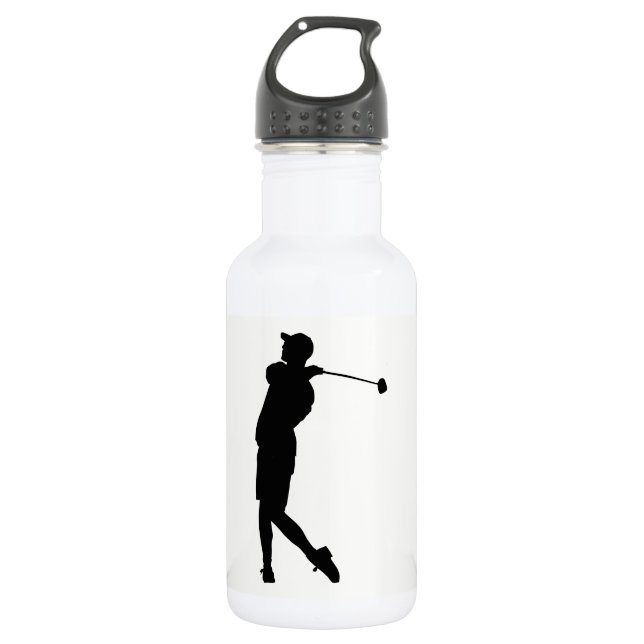 Golfer Silhouette 532 Ml Water Bottle (Front)