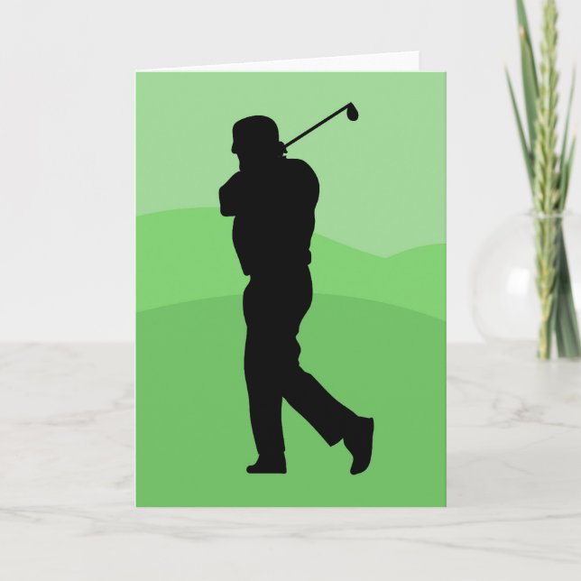 Golfer Silhouette Card (Front)