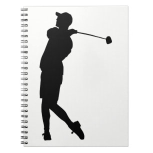 Golfer Silhouette Notebook